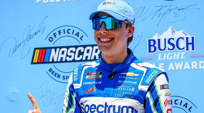 Featured image for Carson Hocevar stays hot in qualifying, leads Spire 1-2 sweep for Busch Light Pole at Texas