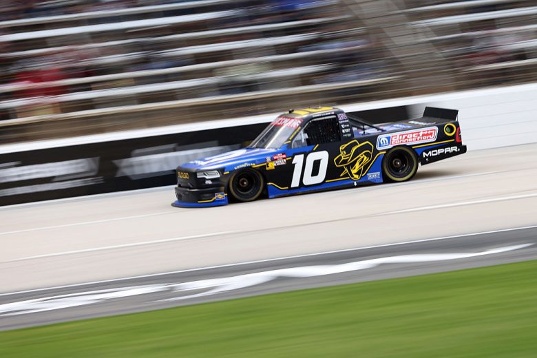 Corey LaJoie drives at Texas.