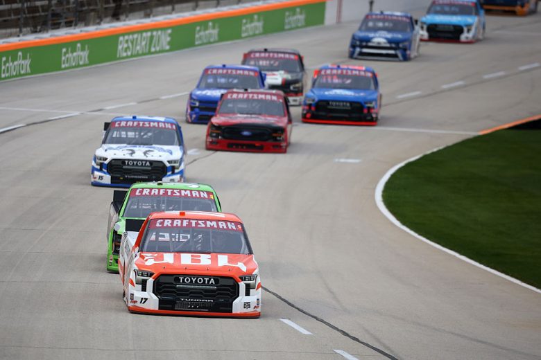 A general view of racing at Texas.