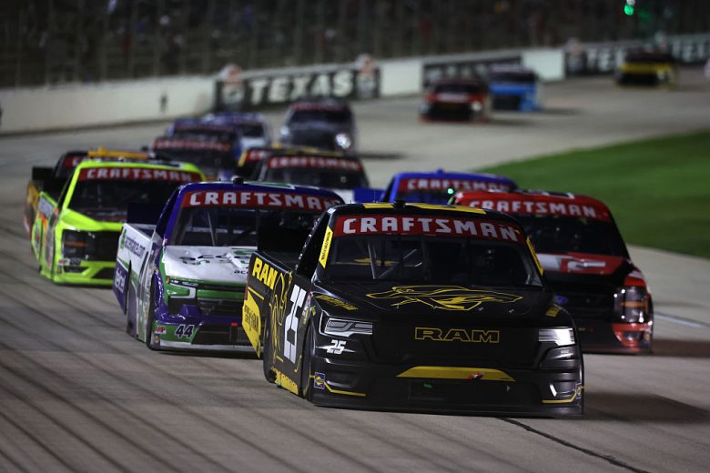 Parker Kligerman drives at Texas.