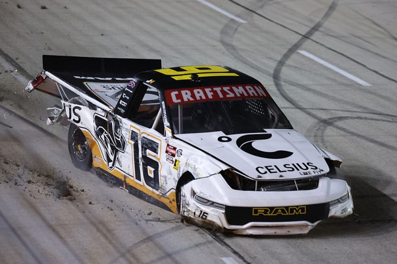 Justin Haley's damaged car at Texas.