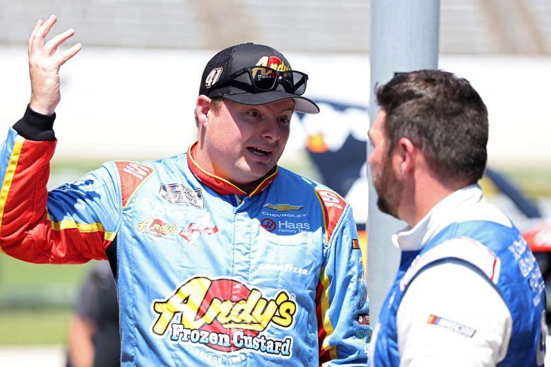 Cole Custer and Chad Finchum talk.
