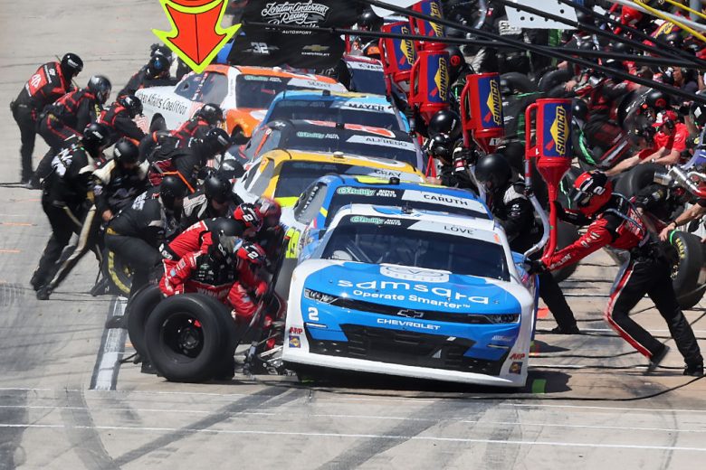 Multiple drivers pit at Texas.