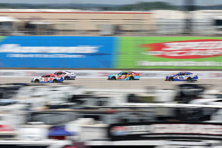 A general view of racing at Texas.