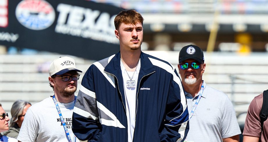 Cooper Flagg of the Dallas Mavericks at the NASCAR Cup Series race at Texas.