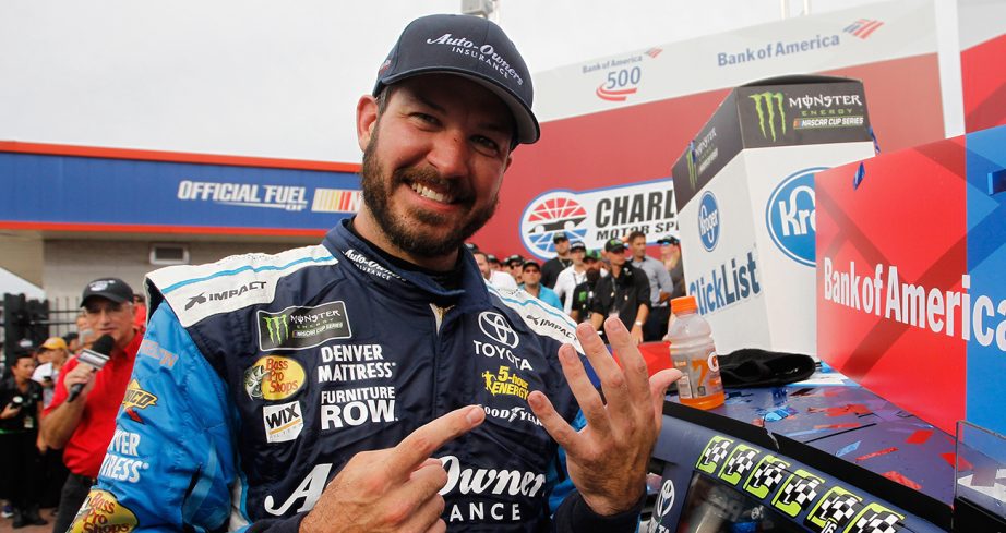 Martin Truex Jr. wins at Charlotte in 2017.