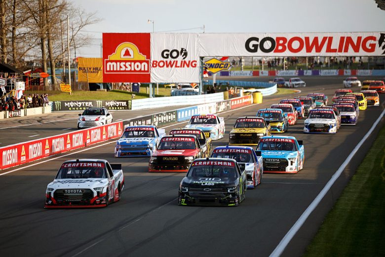 A general view of racing at Watkins Glen.