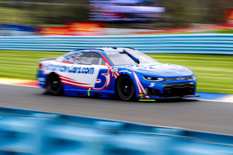 Kyle Larson drives at Watkins Glen.