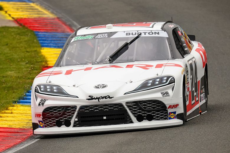 Harrison Burton drives at Watkins Glen.
