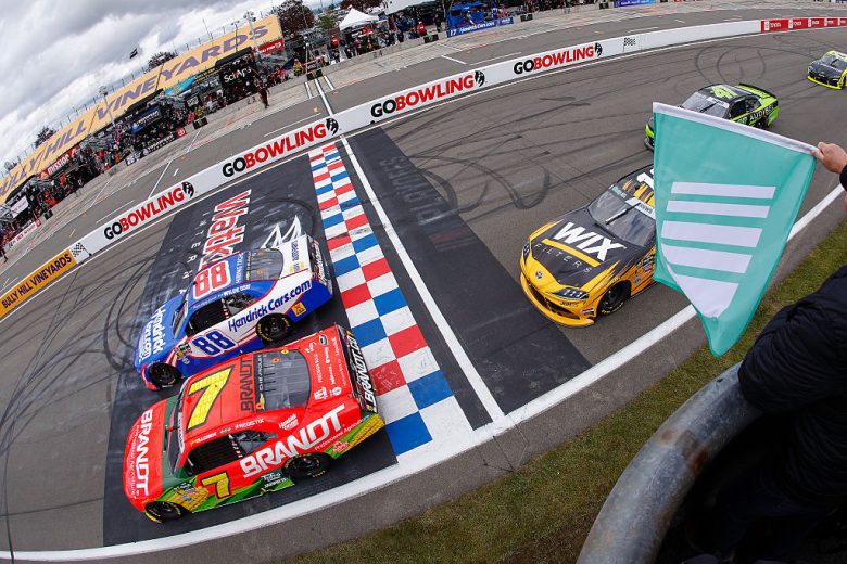 A general view of racing at Watkins Glen.