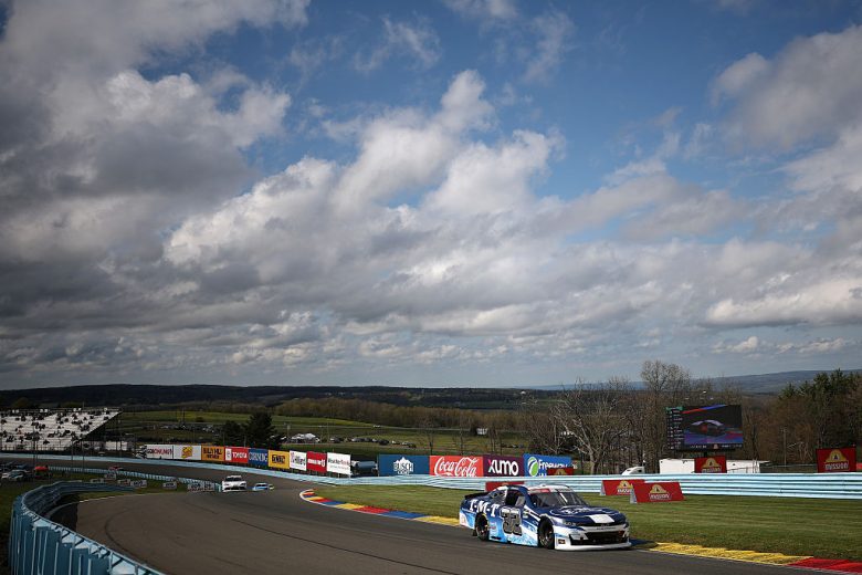 A general view of racing at Watkins Glen.