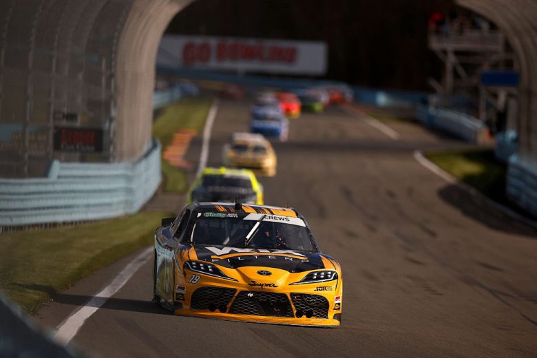 A general view of racing at Watkins Glen.