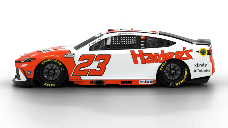 A general view of Bubba Wallace's car.