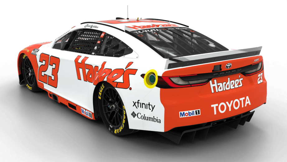 A general view of Bubba Wallace's car.