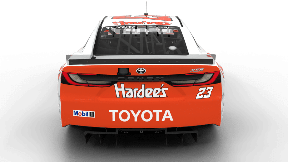 A general view of Bubba Wallace's car.