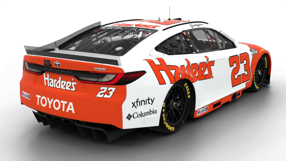 A general view of Bubba Wallace's car.