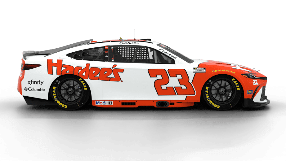 A general view of Bubba Wallace's car.