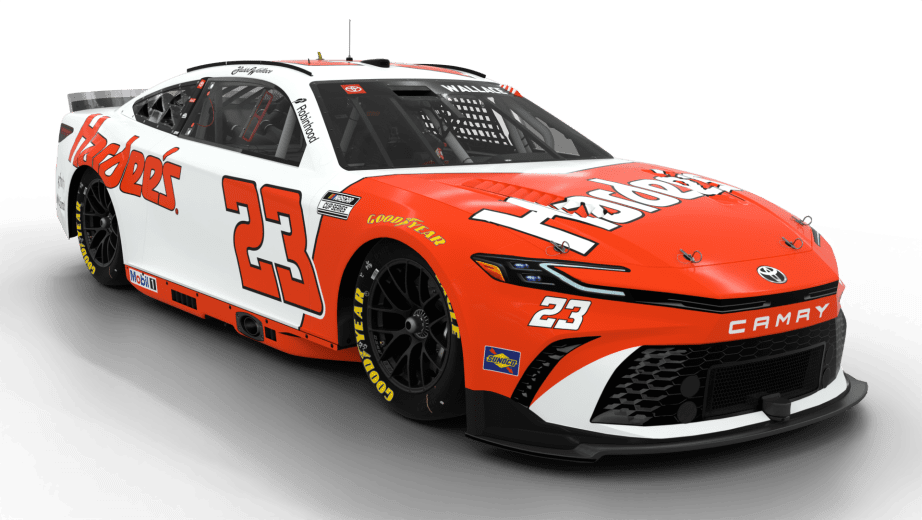 A general view of Bubba Wallace's car.