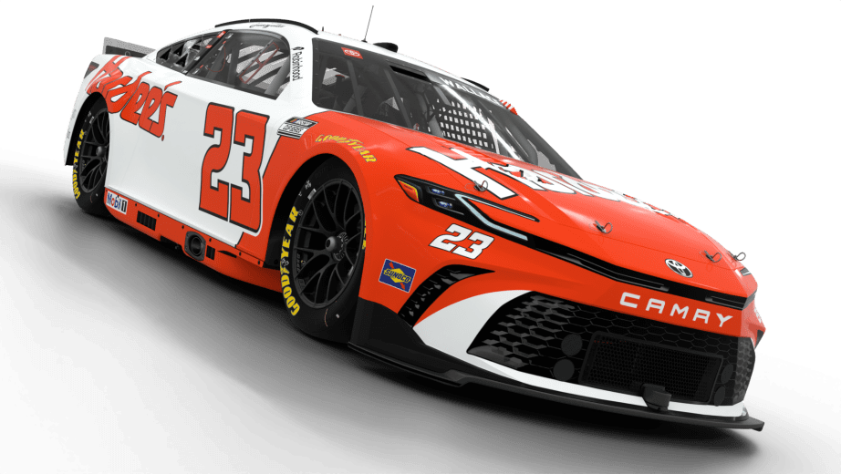 A general view of Bubba Wallace's car.