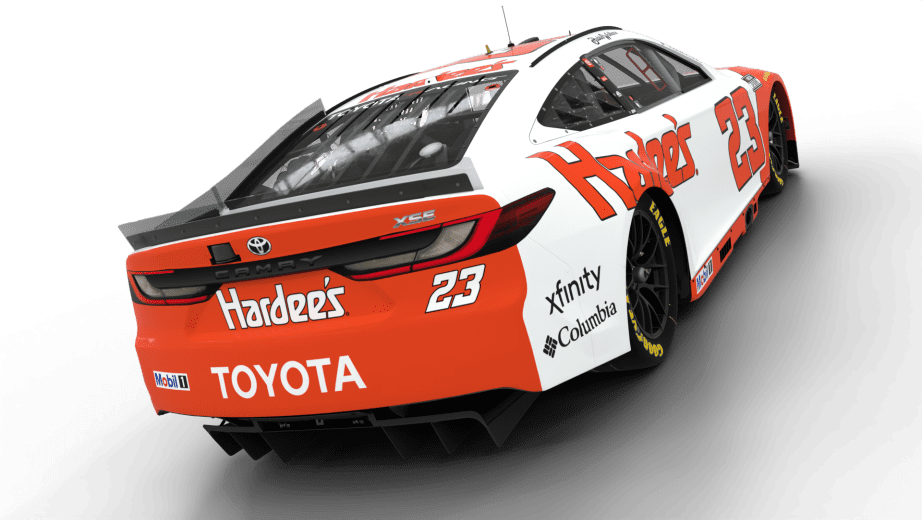 A general view of Bubba Wallace's car.