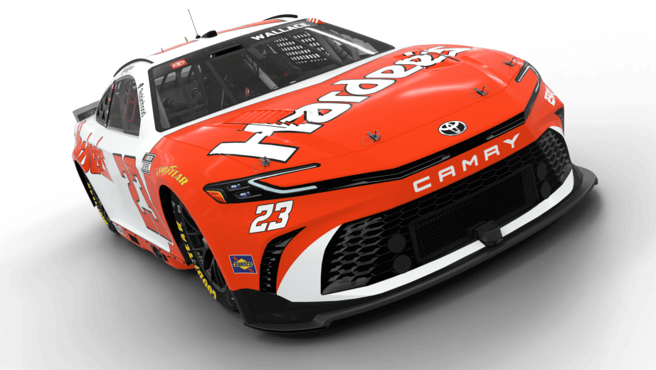 A general view of Bubba Wallace's car.