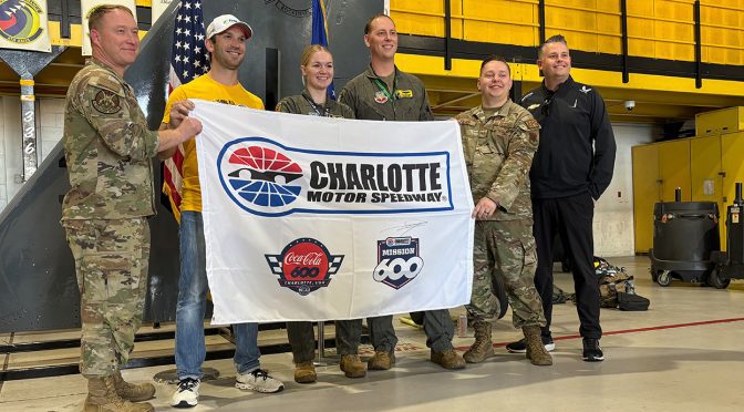Featured Image for Daniel Suárez, crew chief Ryan Sparks visit Seymour Johnson Air Force Base