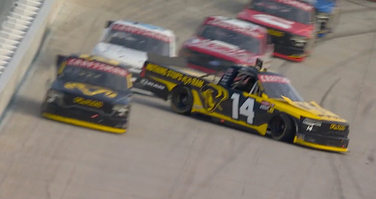 Promo Image for Tyrrell spins out of control after slight contact from Bowyer