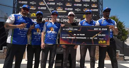 No. 38 Front Row Motorsports team wins Pit Crew Challenge