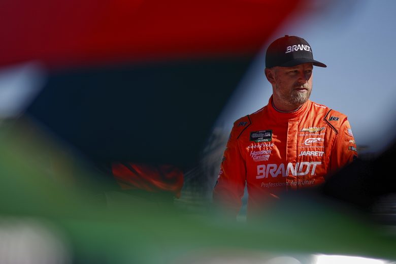 Justin Allgaier walks the grid at Dover.