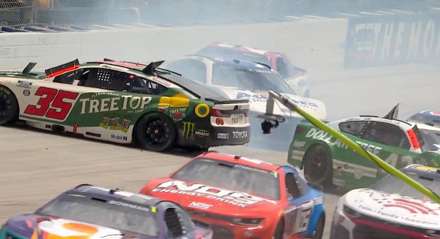 Multicar chaos: Multiple views show Herbst Dover crash