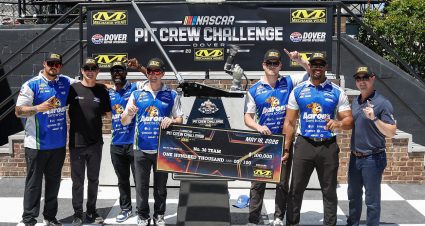 Jubilation aplenty for No. 38 Front Row Motorsports team after Pit Crew Challenge