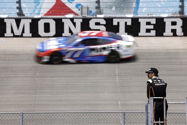 Ryan Blaney watches on as the 2026 All-Star Race is underway at Dover Motor Speedway.