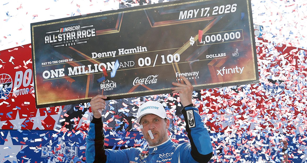 Hamlin conquers the concrete, banks second career All-Star Race at Dover