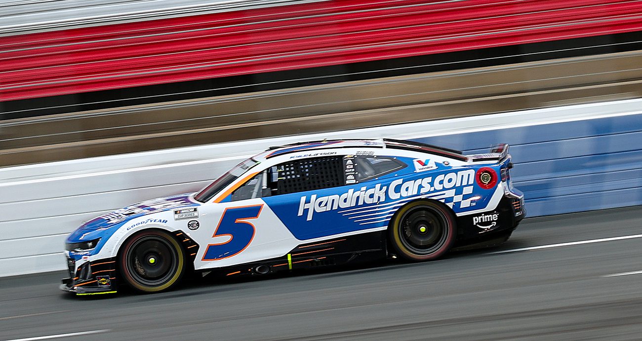 kyle larson during his double attempt in 2025 at charlotte motor speedway during the coca-cola 600