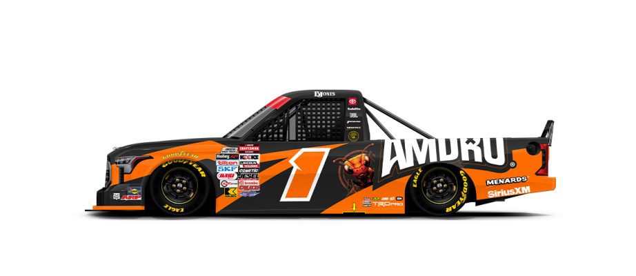 A graphic depicting the No. 1 Tricon Garage Toyota.