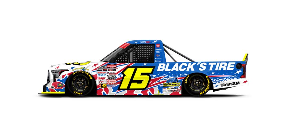 A graphic depicting the No. 15 Tricon Garage Toyota.