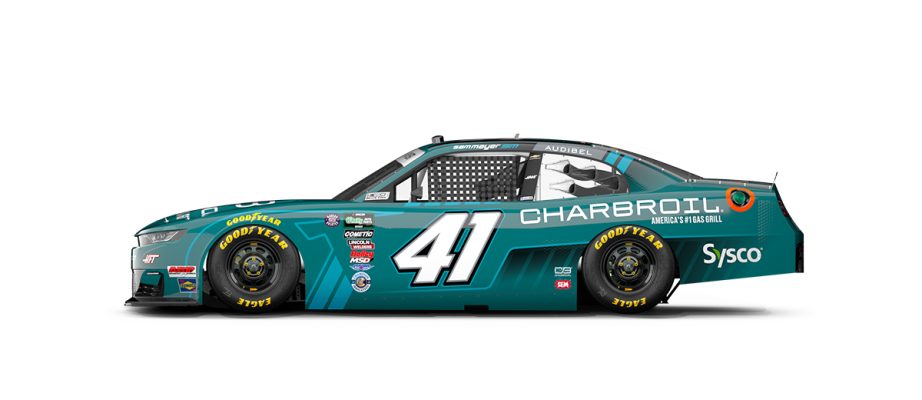 A graphic depicting the No. 41 Haas Factory Team Chevrolet.
