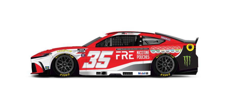 A graphic depicting the No. 35 23XI Racing Toyota.