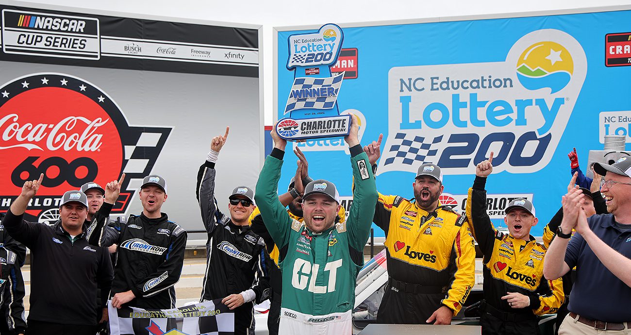 Riggs wins wild, clock-shortened Truck race at Charlotte | NASCAR