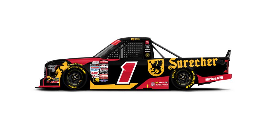 A graphic depicting the No. 1 Toyota.