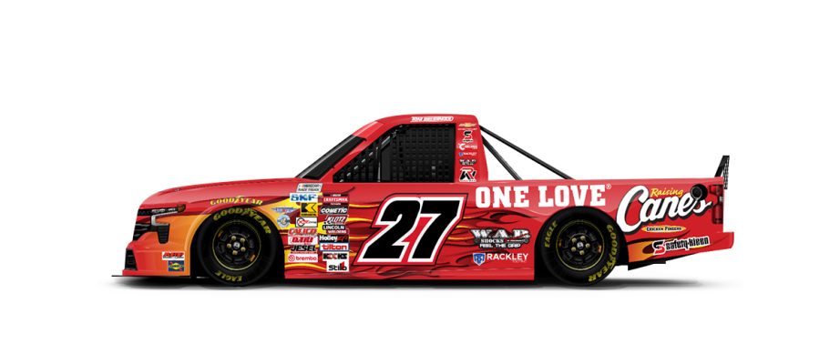 A graphic depicting the No. 27 Chevrolet.