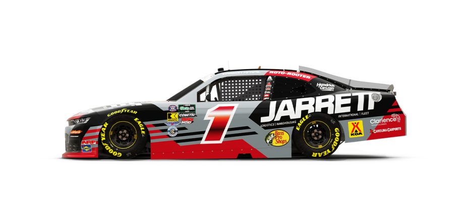 A graphic depicting the No. 1 Chevrolet.