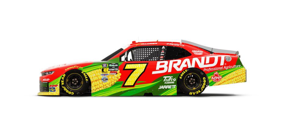 A graphic depicting the No. 7 Chevrolet.