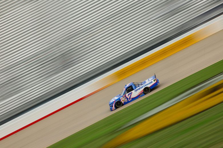 Rajah Caruth drives at Nashville.