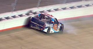 Reif crashes into barrier after restart