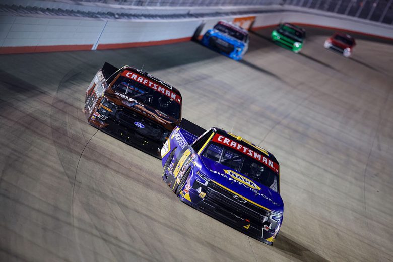 A general view of racing at Nashville.