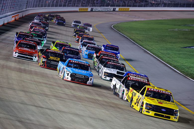 A general view of racing at Nashville.