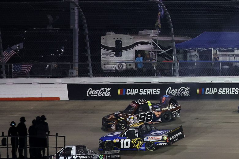 Jake Garcia wrecks at Nashville.