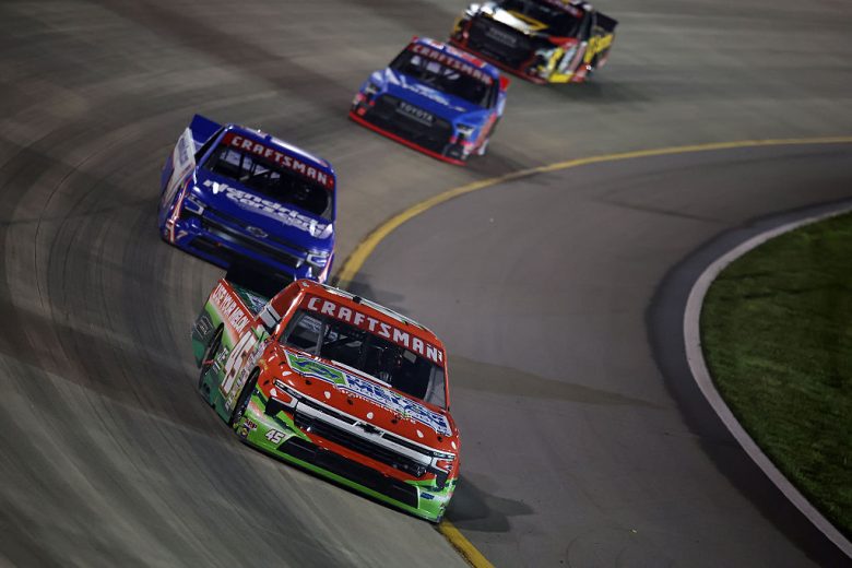 A general view of racing at Nashville.