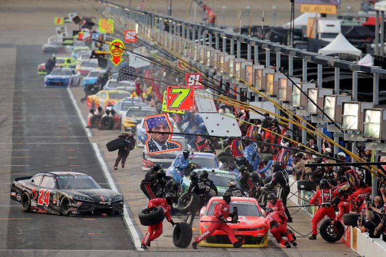 View of pit road at Nashville.